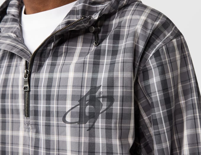 Home Grown Dover 1/4 Zip Check Jacket, grijs