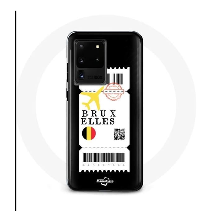 Hoesje - Samsung - Galaxy S20 Ultra - Vliegticket - Zwart - Hard