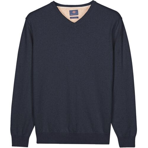 Baileys – Heren Trui – Basic Pullover – V-hals Pullover – Dark Denim - NOS8100-675
