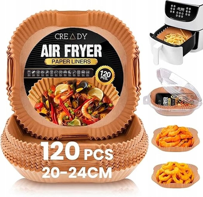 Bakpapier voor Airfryer - 20cm - Gezond en Gemakkelijk Schoonmaken