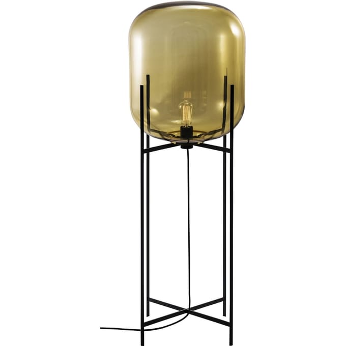 Pulpo - Oda Big vloerlamp - barnsteen-zwart