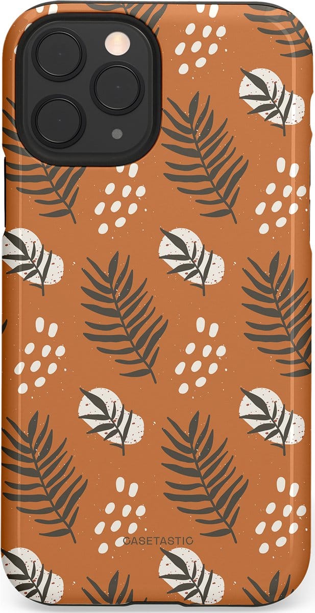 Casetastic hoesje geschikt voor Apple iPhone 11 Pro - Dubbellaagse bescherming - Rustiek ritme - Fashion Case - Terracotta Taupe