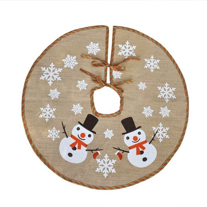 Dailygoody - Kerstboomrok van Jute - Feestelijke Kerstdecoratie