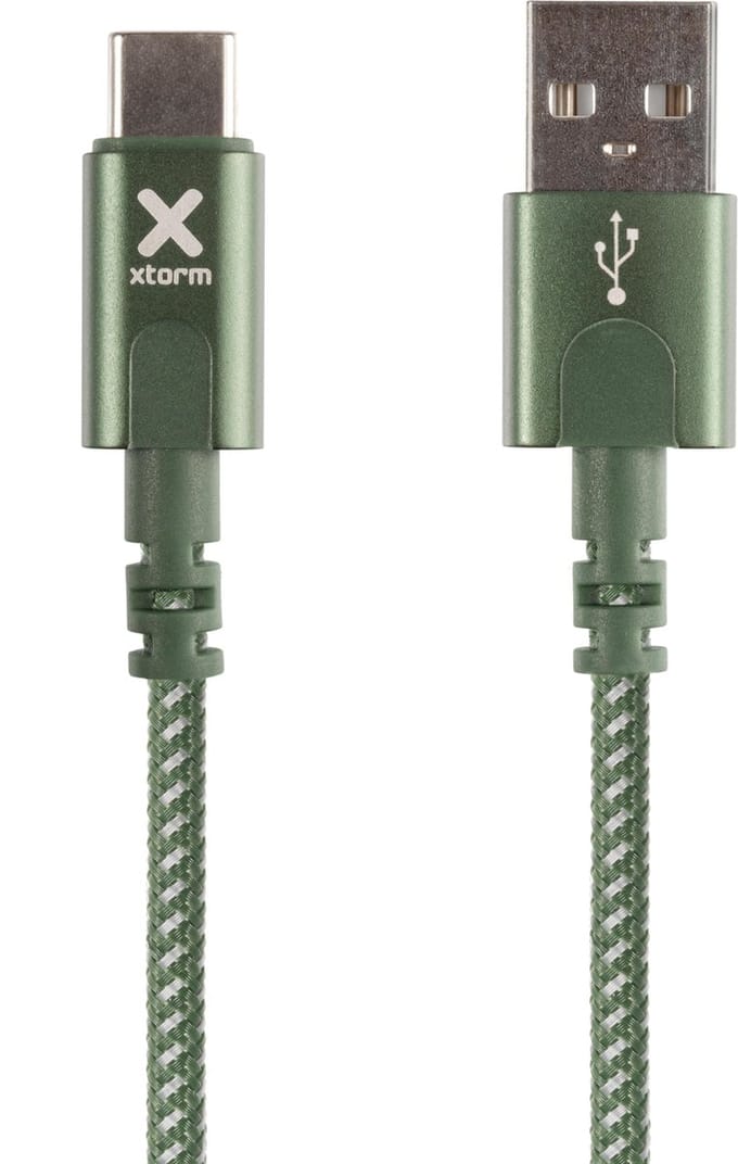Xtorm Original 60W Gevlochten USB naar USB-C Kabel 1 Meter Groen