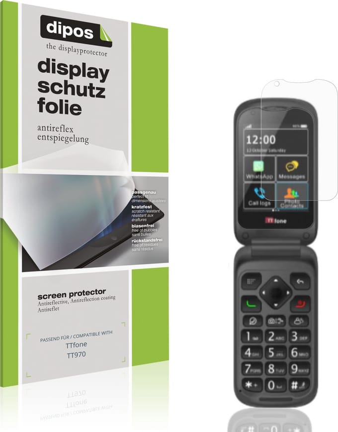 dipos – 4x Matte Beschermfolie geschikt voor TTfone TT970 | Krasbestendige & antireflecterende Screenprotector Ultra-Thin