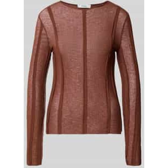 slim fit longsleeve in semitransparant design model 'Belma'