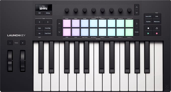 Novation Launchkey 25 MK4 - MIDI Keyboard Controller - 25 Toetsen - 16 FSR Pads met Polyfone Aftertouch - Arpeggiator - USB