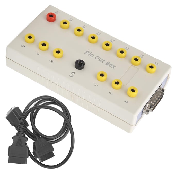 OBD2 Pin Out Box met Diagnostische Kabelset Cover Alle Testpunten Auto Diagnose Tool beige