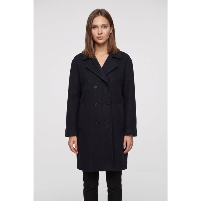 ARKET Avdala Wool Double Breasted Coat Blue Taglia: 48 Short | Cappotti doppiopetto Outlet | Donna | Blu