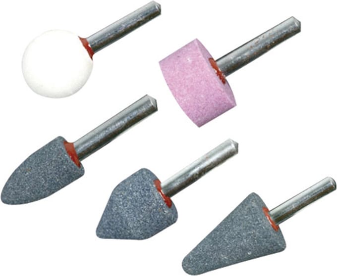 Silverline Slijpstenen set - Aluminiumoxide - Diverse vormen - 5-delig - 6 mm schacht