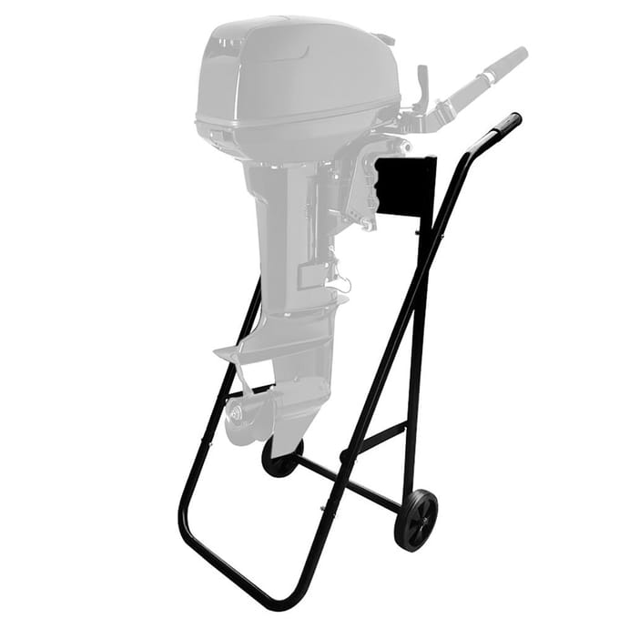 Chariot Hors-Bord Robuste Chariot de Transport Moteur de Bateau Support de Stockage Moteur noir