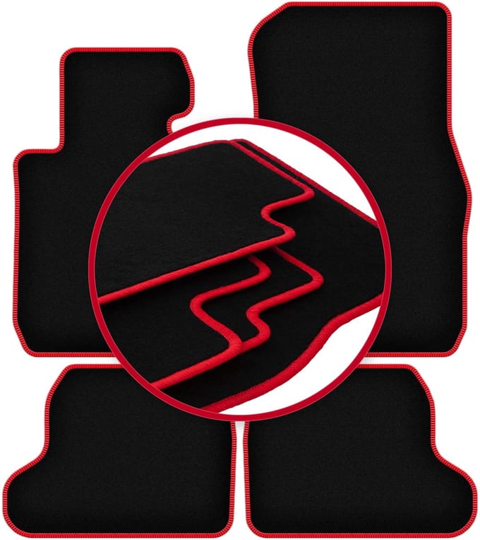 CARLUX-RED automatten voor: BMW 1 F22 coupé (2011-2019)