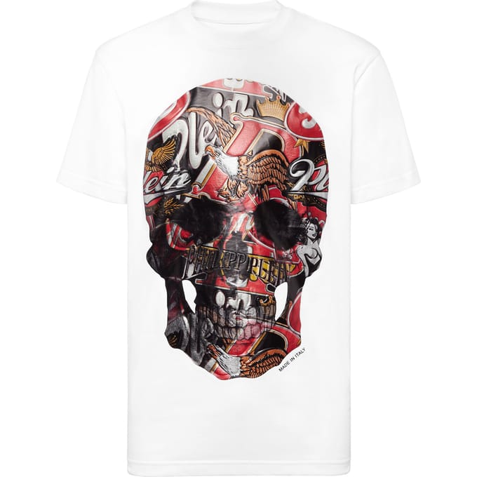 Round Neck T-Shirt Beer Skull