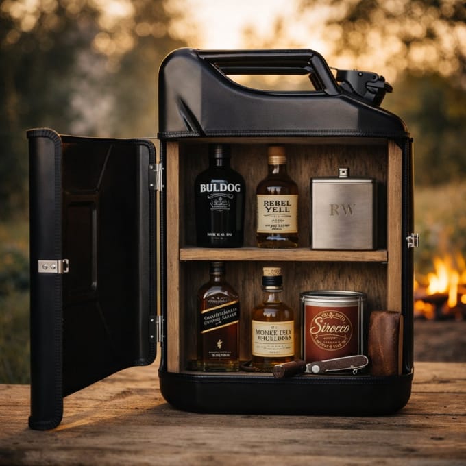 Jerrycan Kast Basic Plus - Zwart - Opvallend en Praktisch - Multifunctioneel Opbergmeubel - Uniek Design