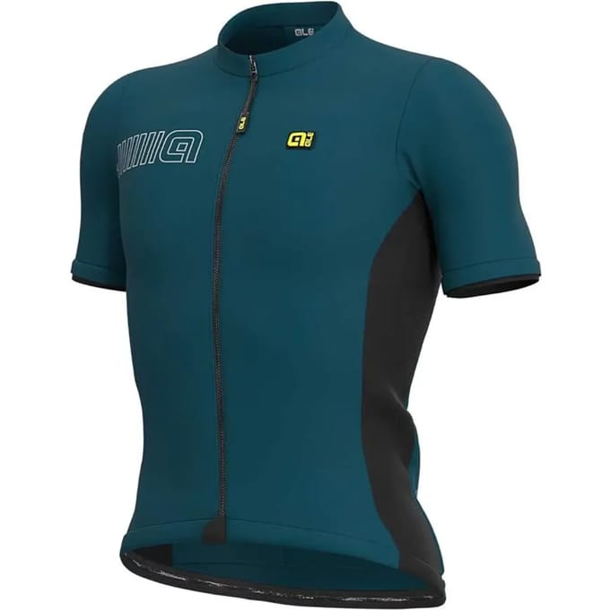 Shirt Korte Mouwen Solid Color Block - Lagoon - S - Valt klein
