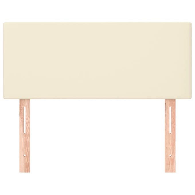 vidaXL Hoofdbord 80x5x78/88 cm kunstleer crèmekleurig