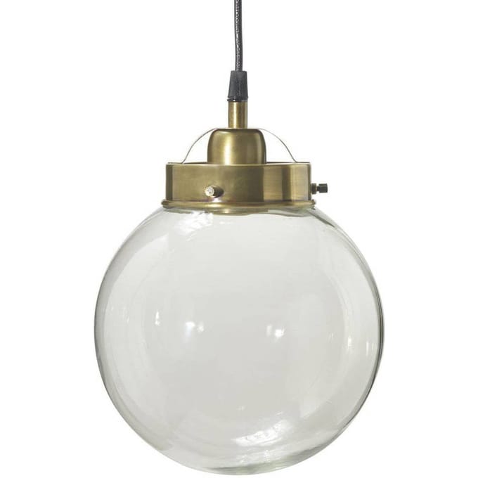 PR Home hanglamp Normandië, Ø 20 cm, brons antiek, glas