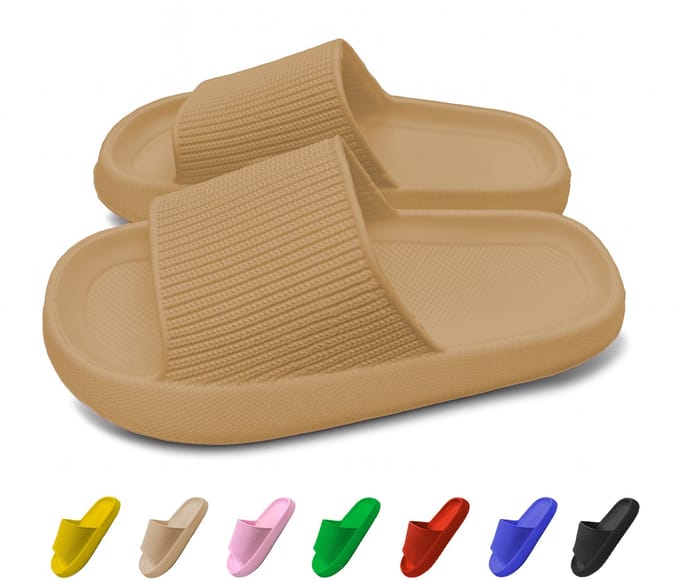 Zomer Badslipper 37-38 Taupe (1 paar)