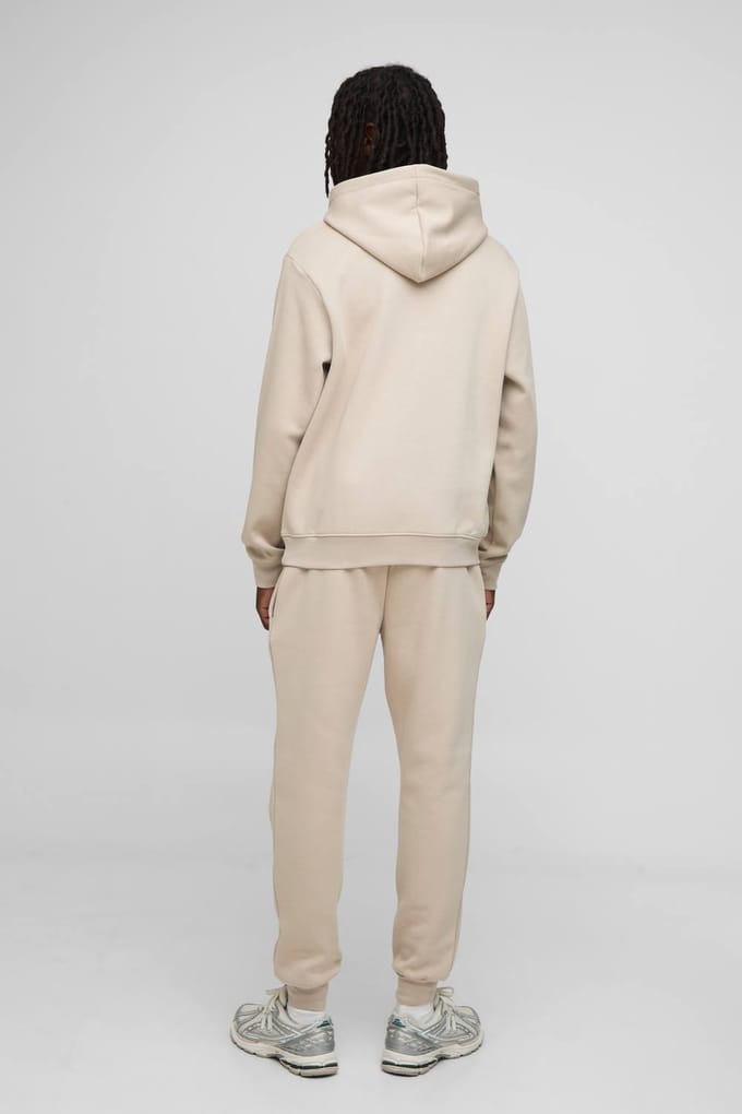 Essential Regular Fit Over the Head Hoodie | Stone | Size Medium