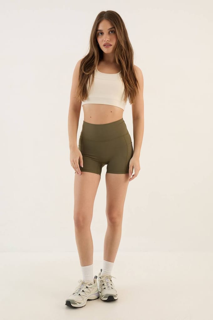 Dames Dsgn Studio Sculpt Fietsbroek Met Zakdetail | Olive | Maat: Medium