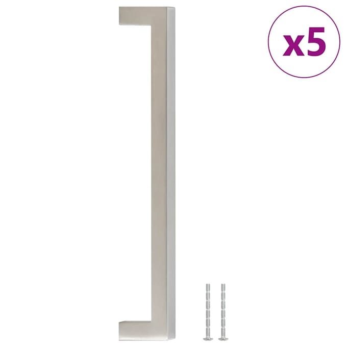 vidaXL - Handvatten - 5 - st - 192 - mm - roestvrij - staal - zilverkleurig