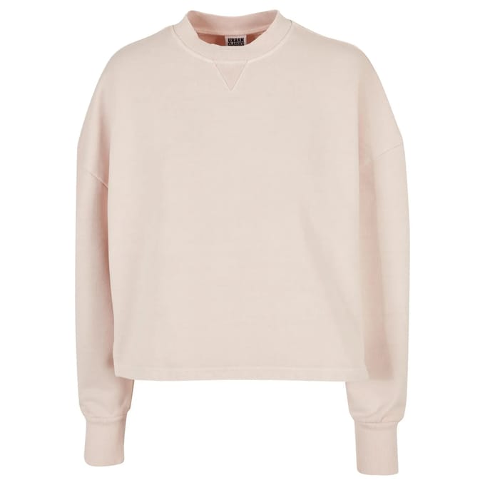 Urban Classics - Heavy Terry Garment Dye Crewneck sweater/trui - L - Roze