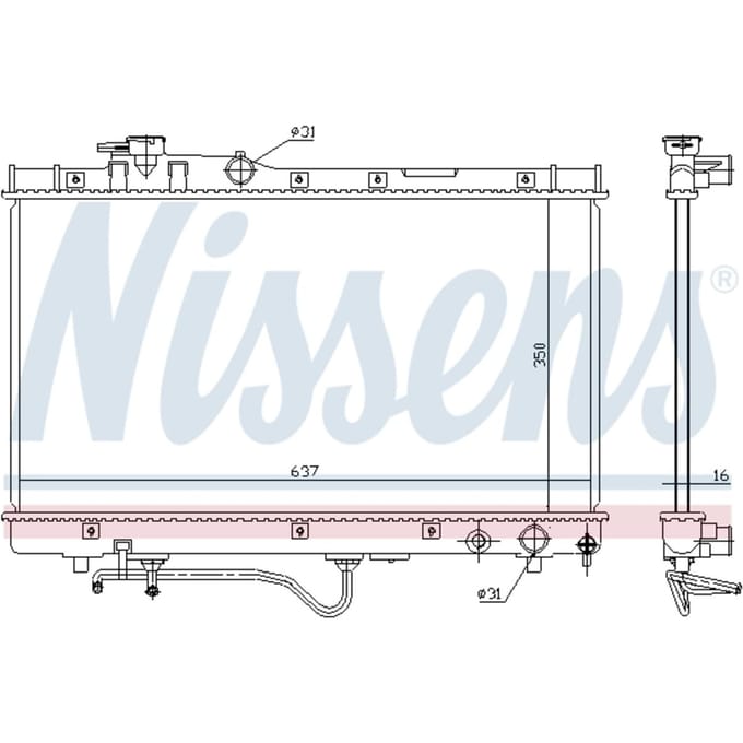 Radiator, motorkoeling NISSENS 647771