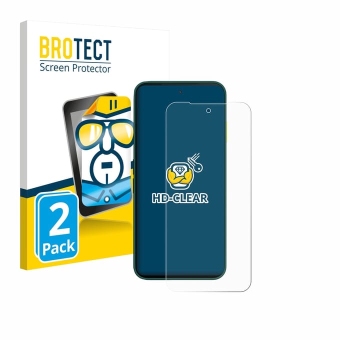 BROTECT - Screenprotector voor Fairphone 6 - Folie Beschermfolie transparant 2 Stuks