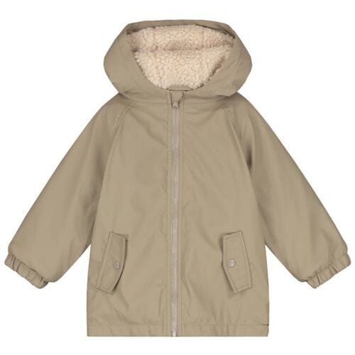 Prénatal peuter regenjas gevoerd Dark Taupe Brown 80 unisex