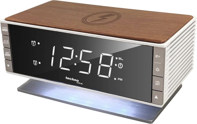 Draadloze LED-Radiowecker - Modern Design - Qi-compatibel - Inductief Opladen - Voor Thuisgebruik