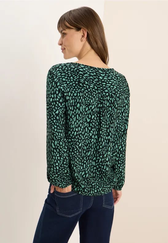 Bedrukte blouse met koord