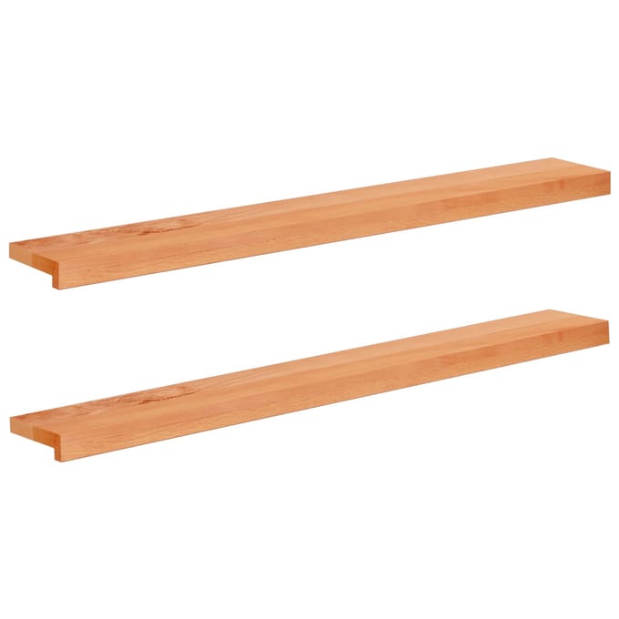 vidaXL - Raamprofielen - 2 - st - Lak - 110 - x - 20 - x - 2 - cm - Massief - beukenhout
