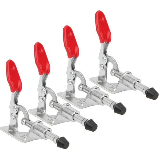 4 Stuks Knevelklem Vaste Vergrendeling Belasting 45kg Push-Pull Snelspanner Handgereedschap GH-301AM white