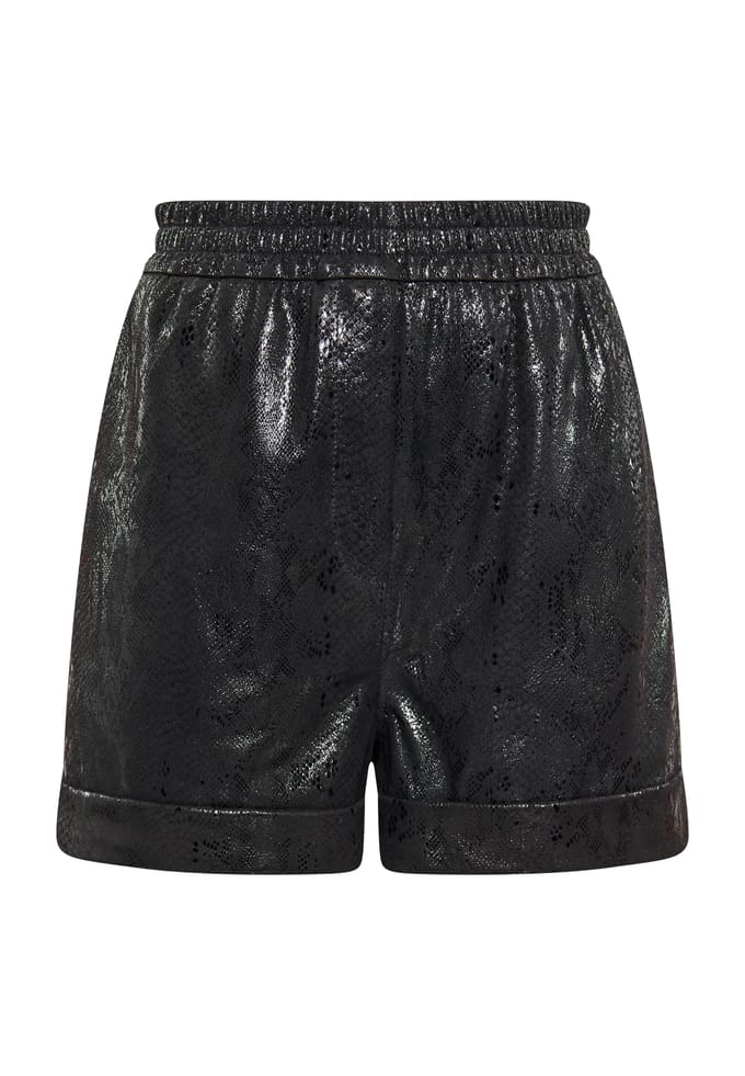 Faina Korte broek Dames Slang Zwart