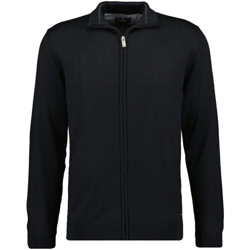 Ragman Vest Merino Wool Knit Cardigan Zwart / male