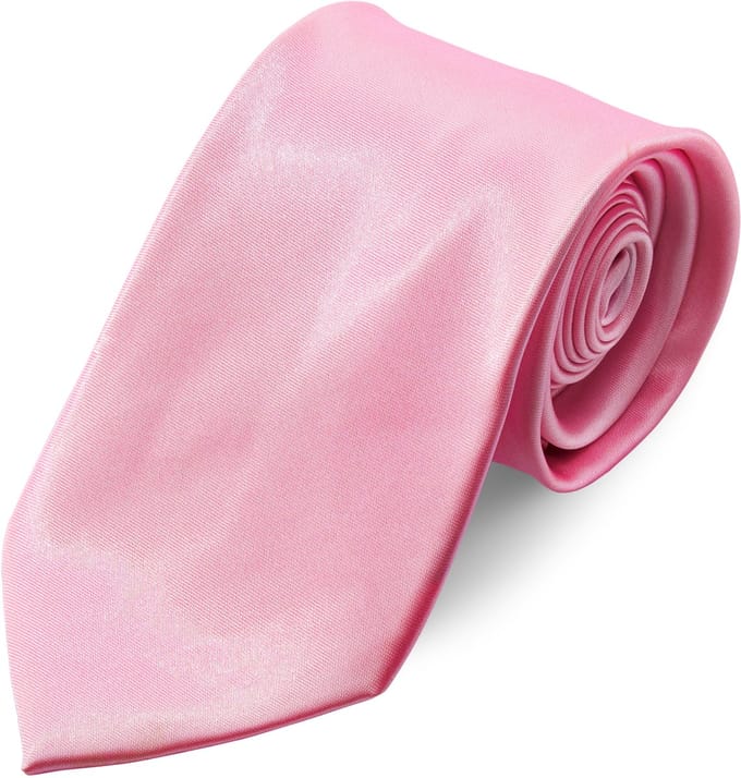 Glanzende Baby Roze 8cm Basic Stropdas