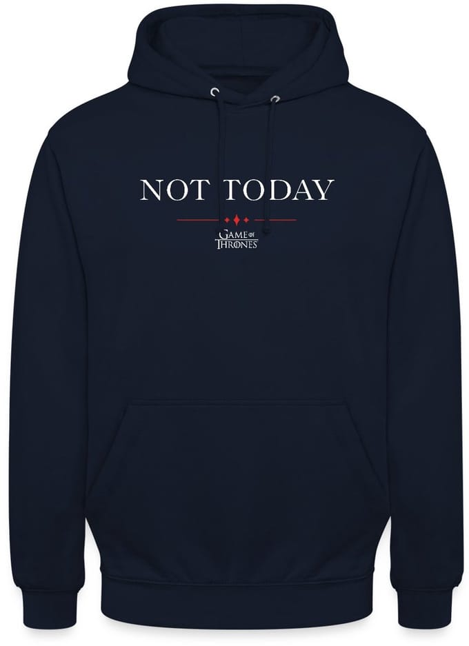 Game Of Thrones Not Today Citaat Hoodie Unisex