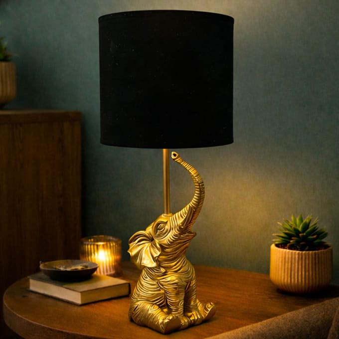 Milton & Oldbrook Tafellamp Elephant Goud