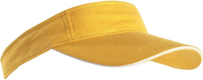 Gele zonneklep