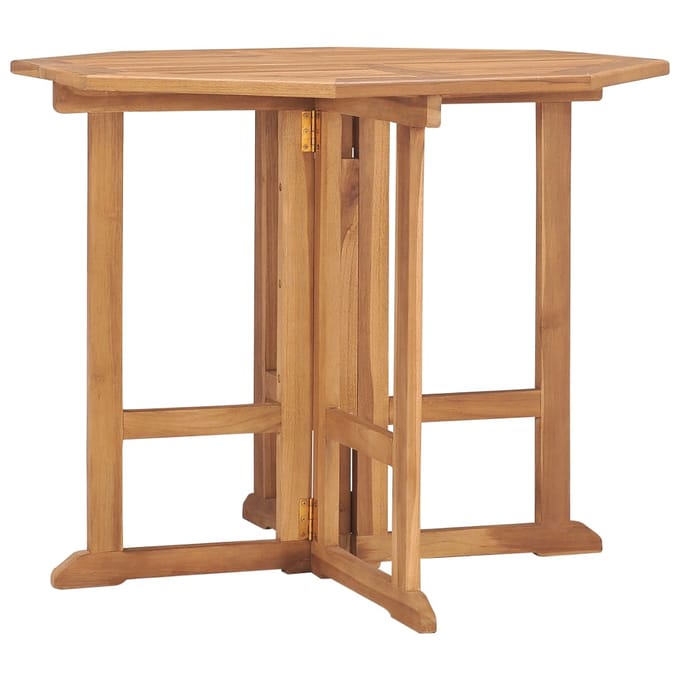 vidaXL - Tuintafel - inklapbaar - 90x90x75 - cm - massief - teakhout