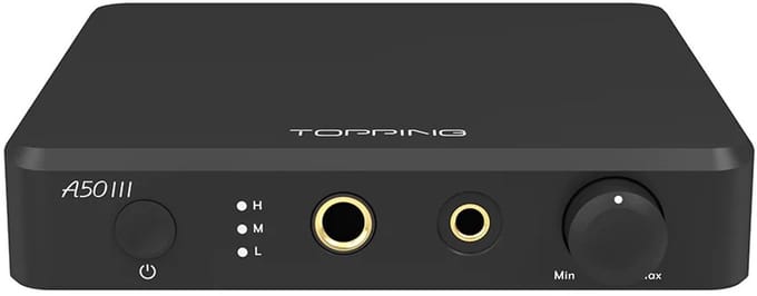 Topping A50 III Black – High‑Performance Headphone Amplifier – NFCA – Voorversterkerfunctie – Zwart