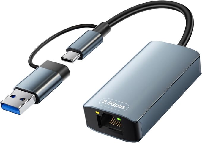 Snelle USB C naar 2.5 Gigabit Ethernet Netwerkadapter