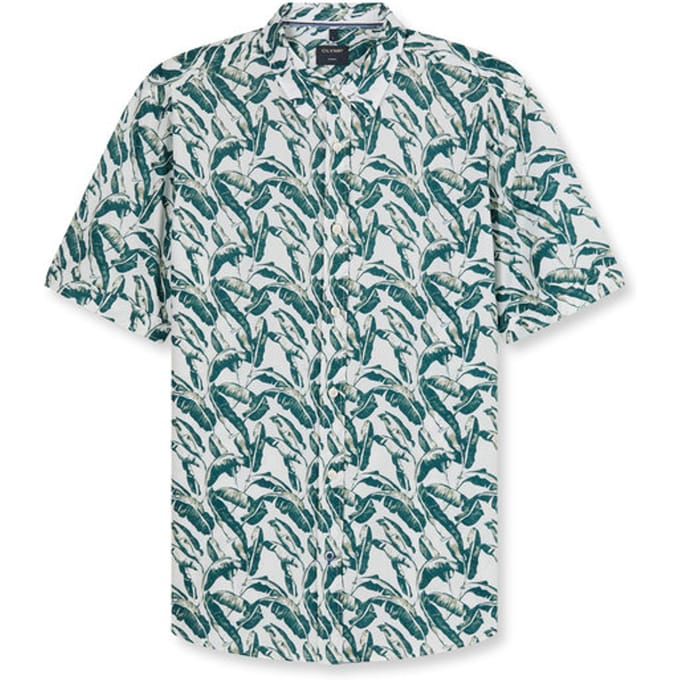 OLYMP Casual Overhemd, Regular Fit, Kent, Olijfgroen
