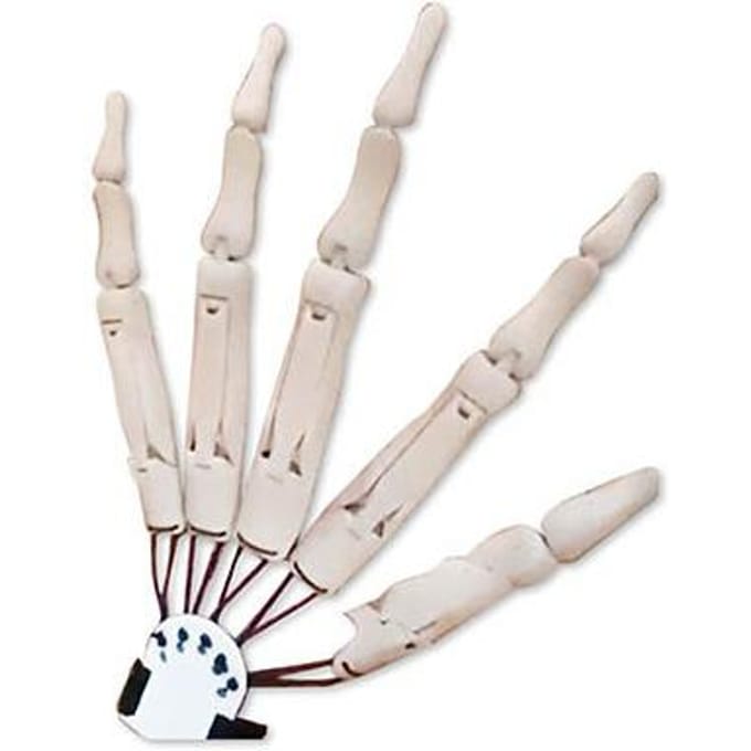 1 Paar Halloween Gelede Vingerhandschoenen met Flexibel Gewricht Halloween Feest Jurk Cosplay Kostuum Requisieten 1 left hand wit