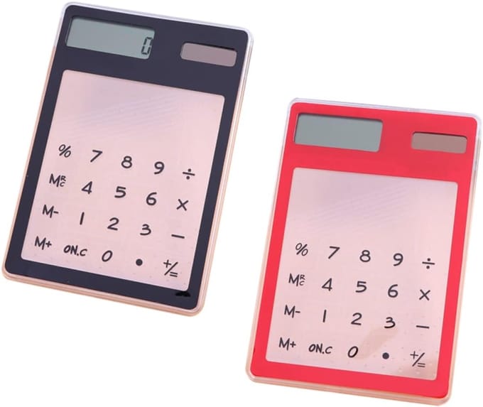 Rekenmachine Set - Mini Computer - Dagelijkse Berekeningen - Ultradun Ontwerp - 11.9 x 8 cm - Diverse Kleuren