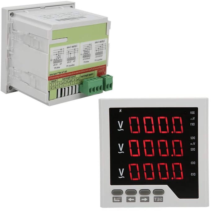 Digitale Spanningsmeter - Voltmeter LED - Spanning Meten - Hoge Nauwkeurigheid - AC 450V - Grijs