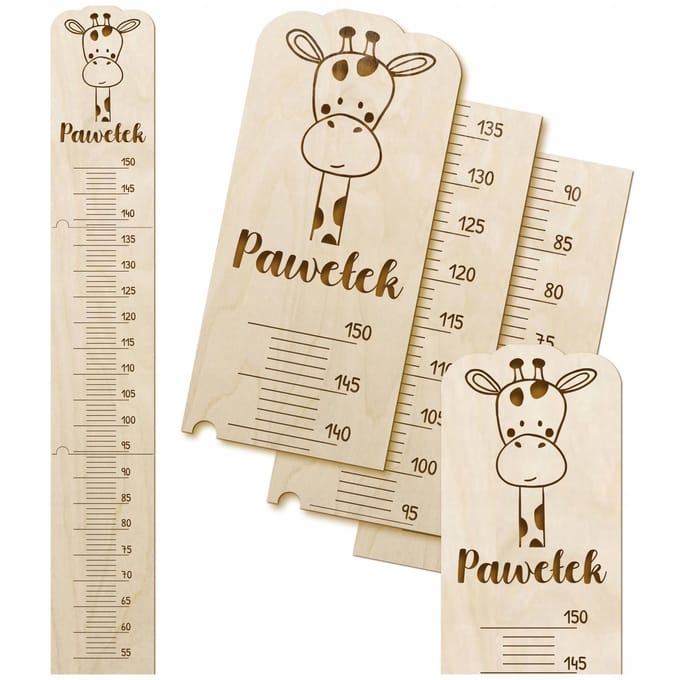 SMX Design - Houten Groei Liniaal - Met Naam - Voor Kinderen - Decoratief