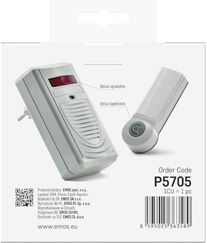 Draadloze Deurbel Set met Visuele Display, 75 dB en Geheugenfunctie