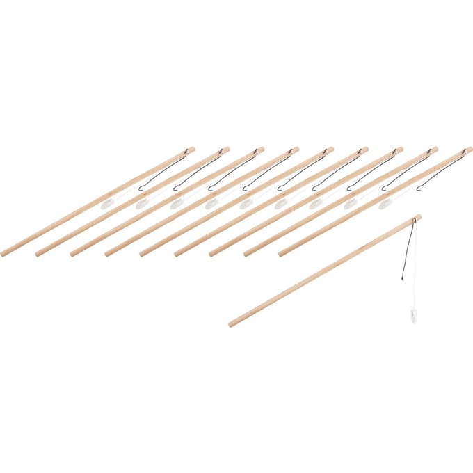 VBS Houten lantaarnstang met LED's, 10 stuks