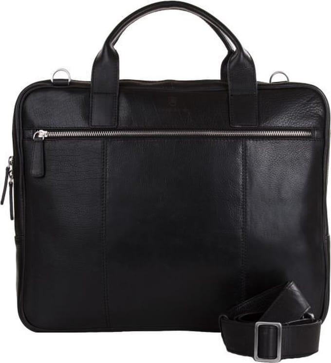 Freddy O Laptoptas Olaf+ Leer - Zwart